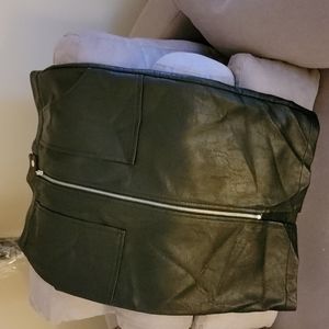 Faux leather pencil skirt